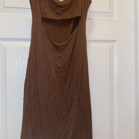 Backless Bodycon Dress Brown - Picture 3 of 3